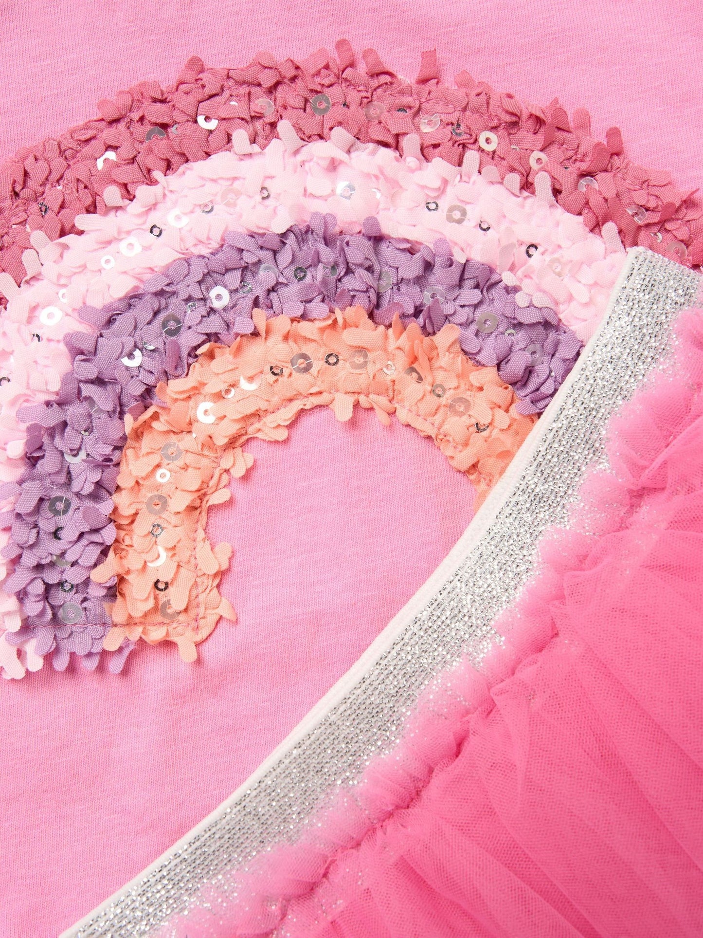 Miss Bright Pink Bow Applique Short Sleeve T-Shirt And Tutu Skirt Outfit Set image 4