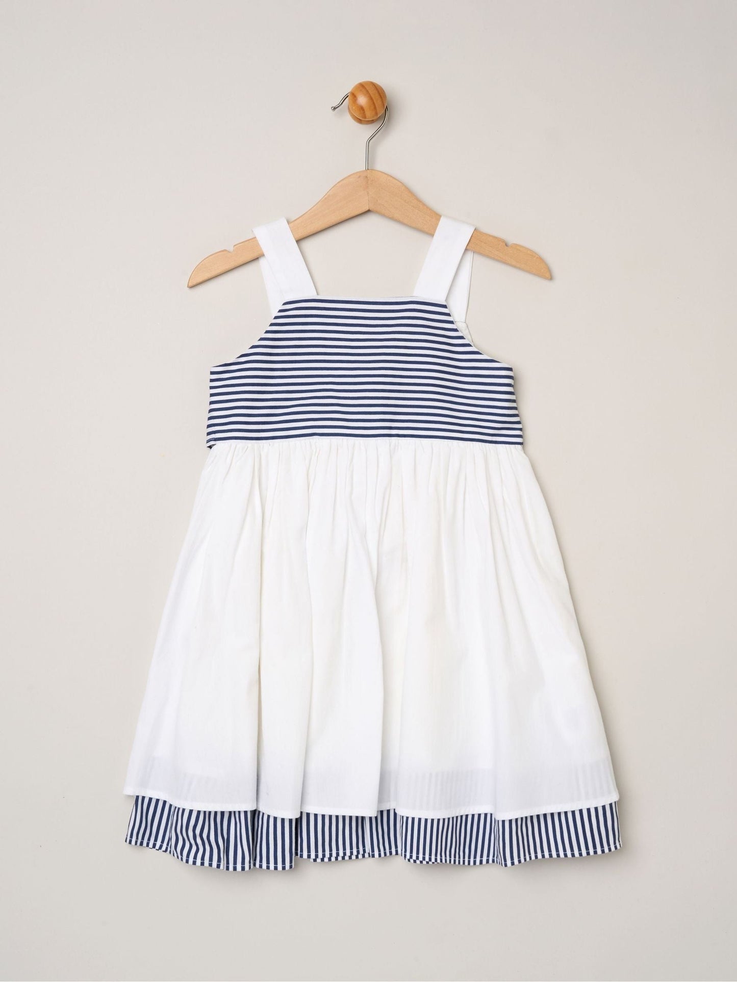 Dsiney Kidz - Miss White Stripe Panel Bow Back Dress image 1