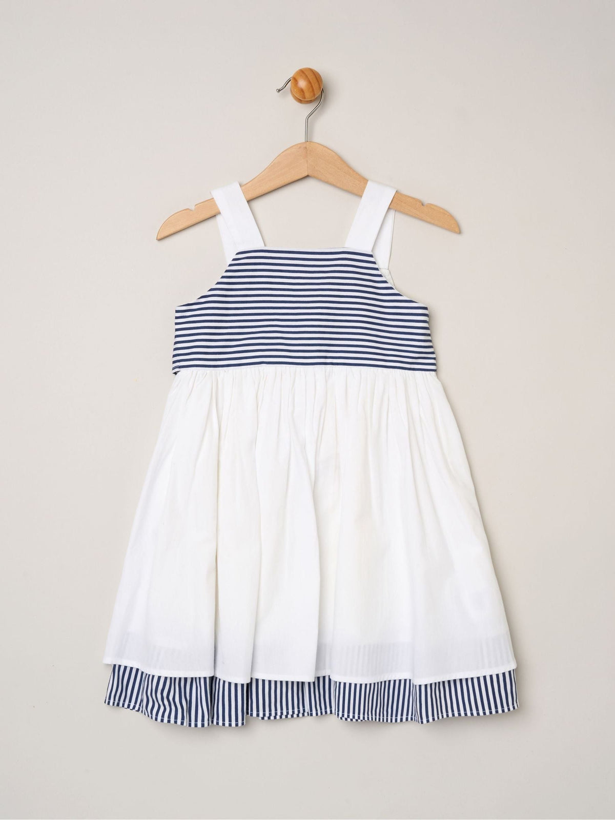 Dsiney Kidz - Miss White Stripe Panel Bow Back Dress image 1