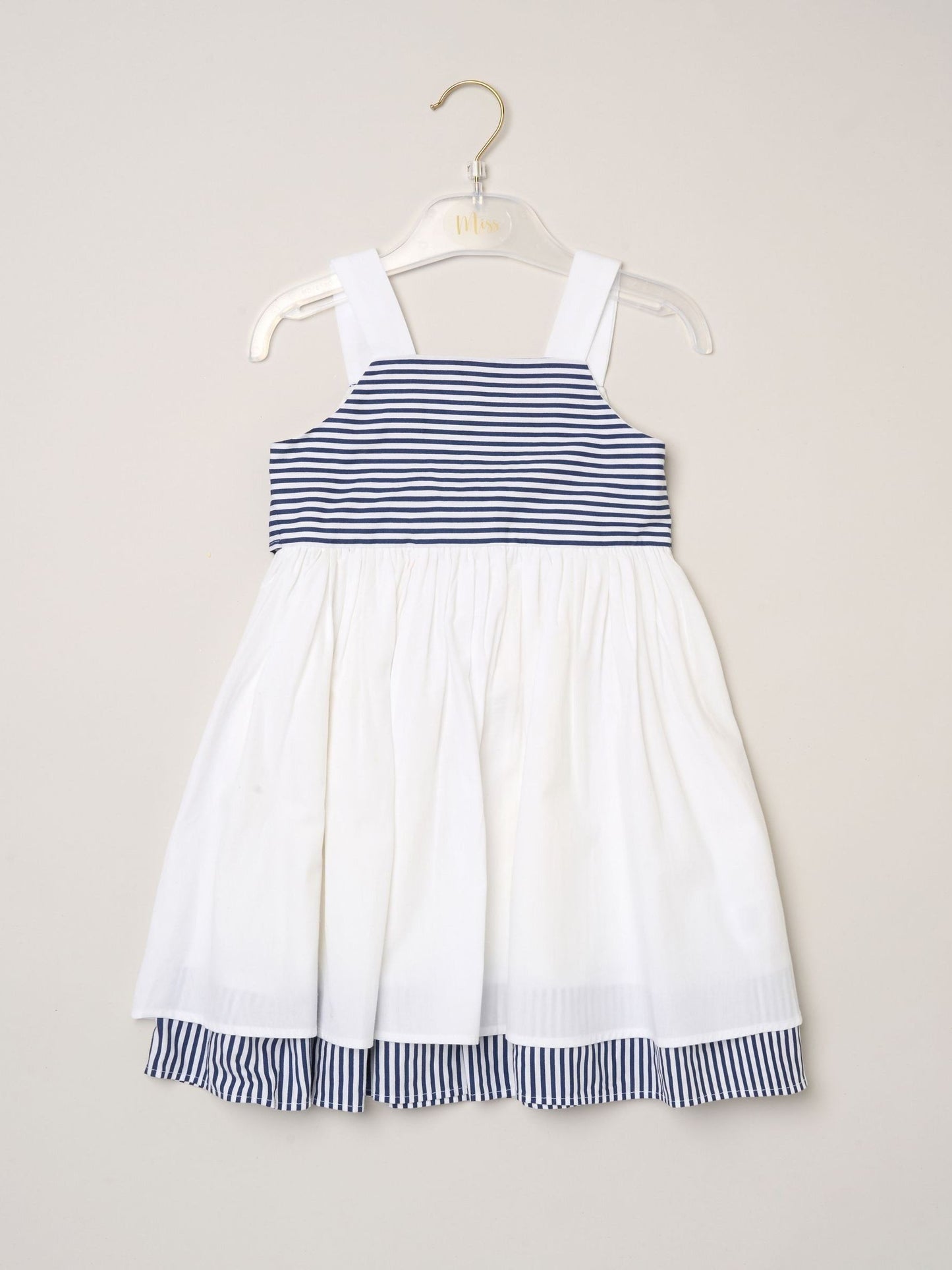 Dsiney Kidz - Miss White Stripe Panel Bow Back Dress image 2