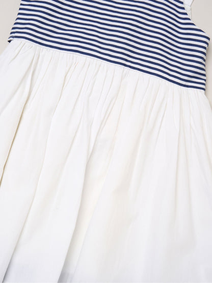 Dsiney Kidz - Miss White Stripe Panel Bow Back Dress image 3