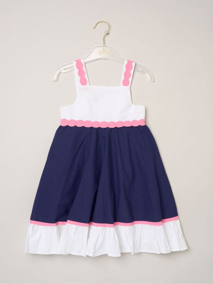 Dsiney Kidz - Miss Blue Scalloped Trim Summer Dress image 2