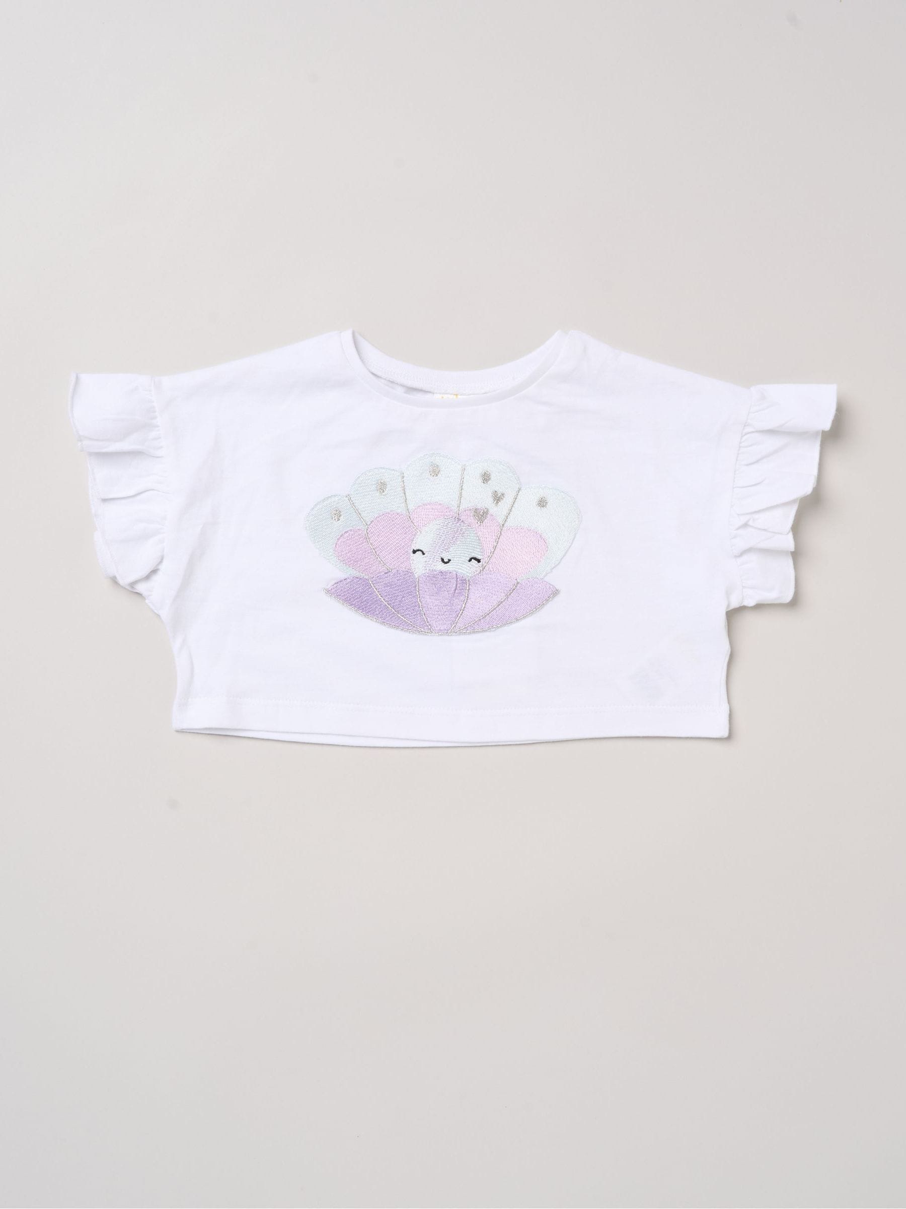Miss Baby Blue Bow Applique Short Sleeve T-Shirt And Tutu Skirt Outfit Set image 4