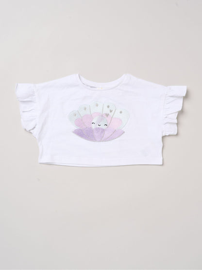 Miss Baby Blue Bow Applique Short Sleeve T-Shirt And Tutu Skirt Outfit Set image 4