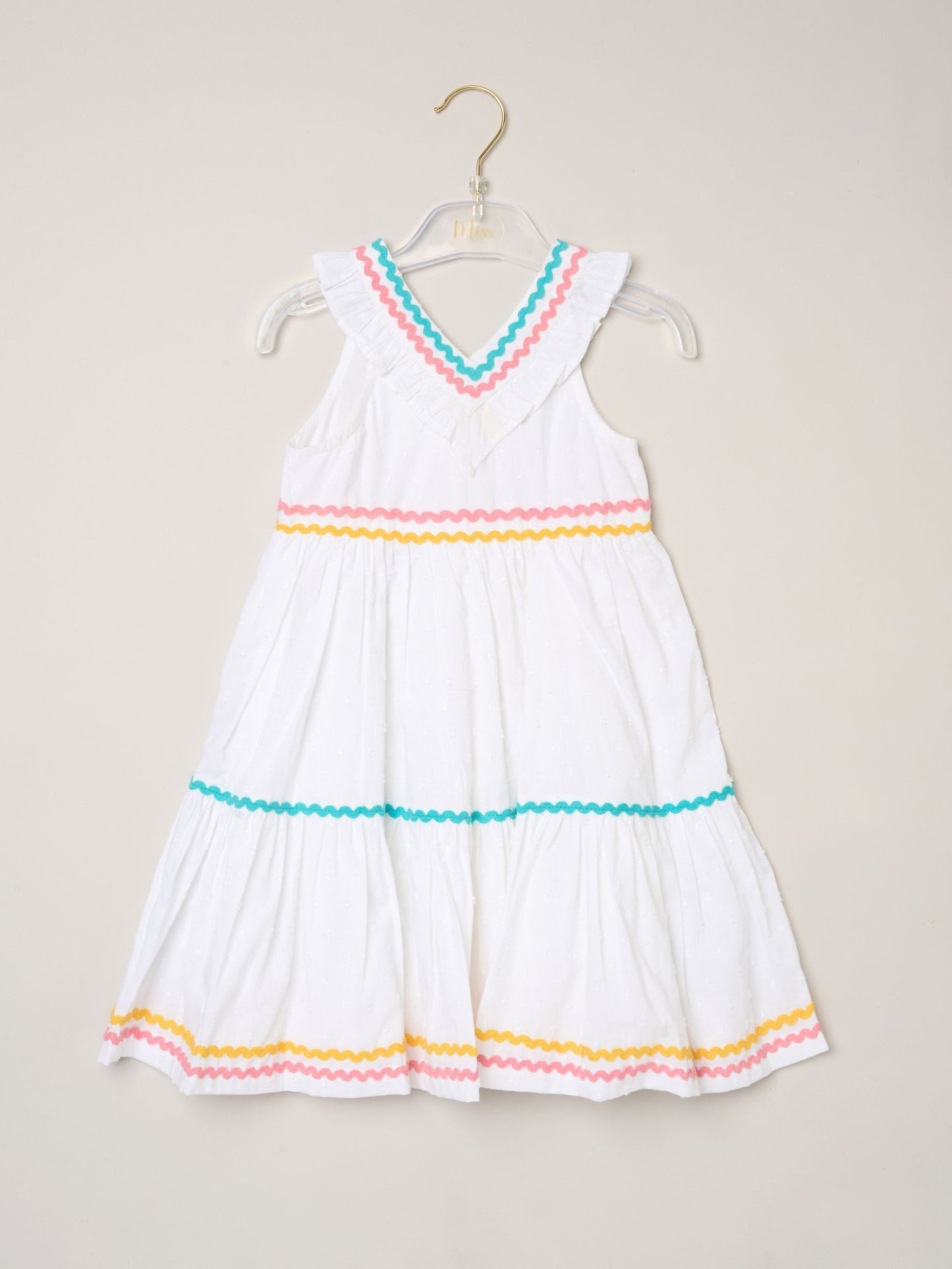 Dsiney Kidz - Miss White Ric Rac Trim Frill Dress image 2