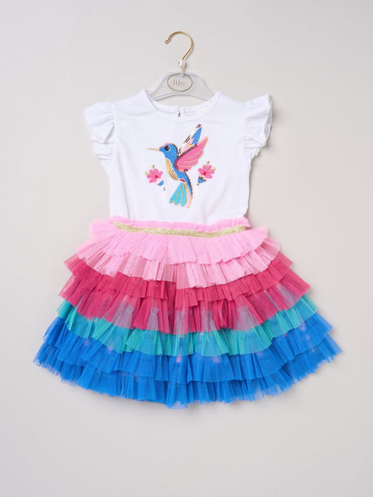 Miss Pink Sequin Embroidery Floral Tutu Dress image 1