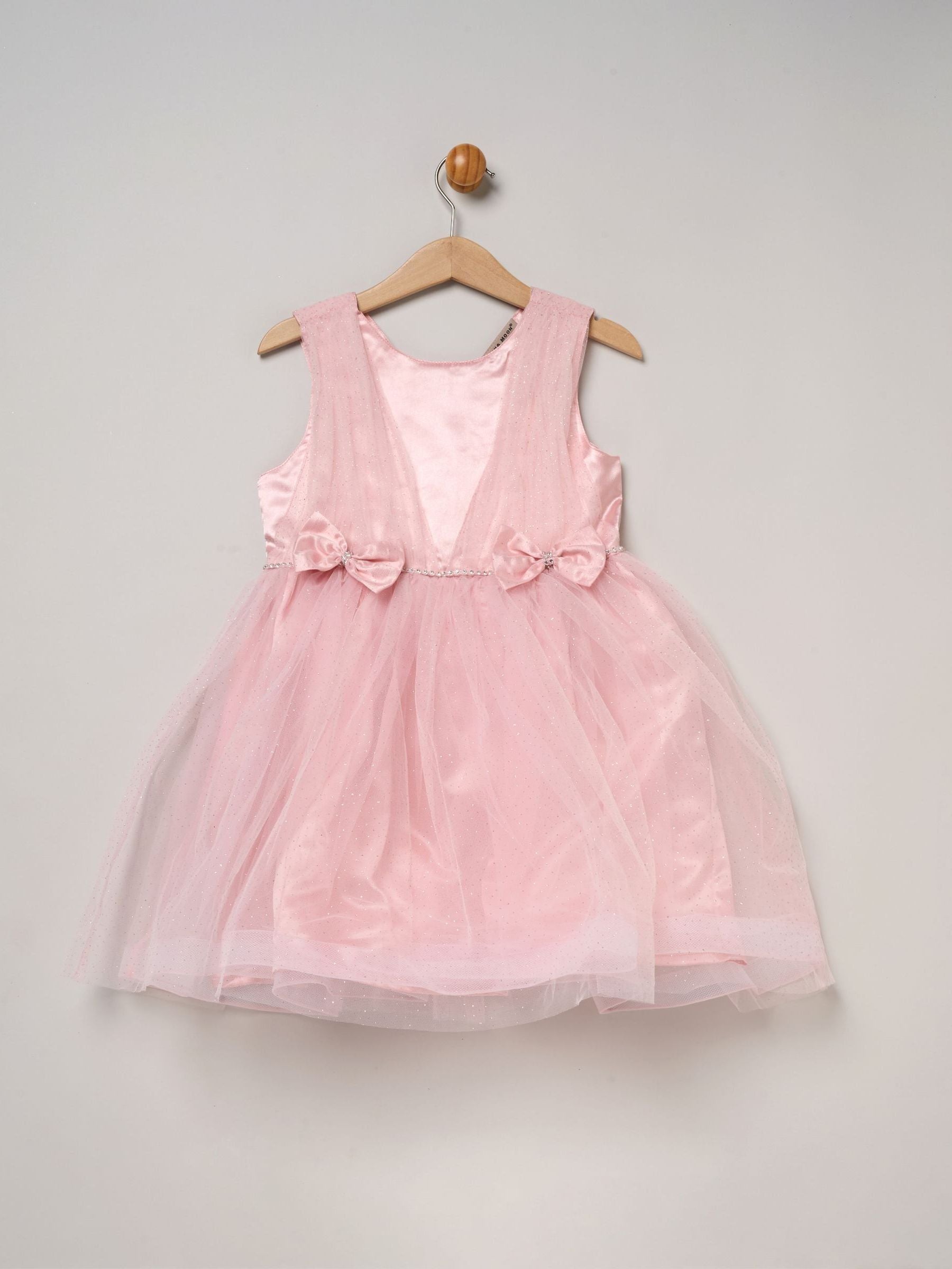 Dsiney Kidz - Miss Pink Tulle Dress With Rhinestone And Bows Set image 1