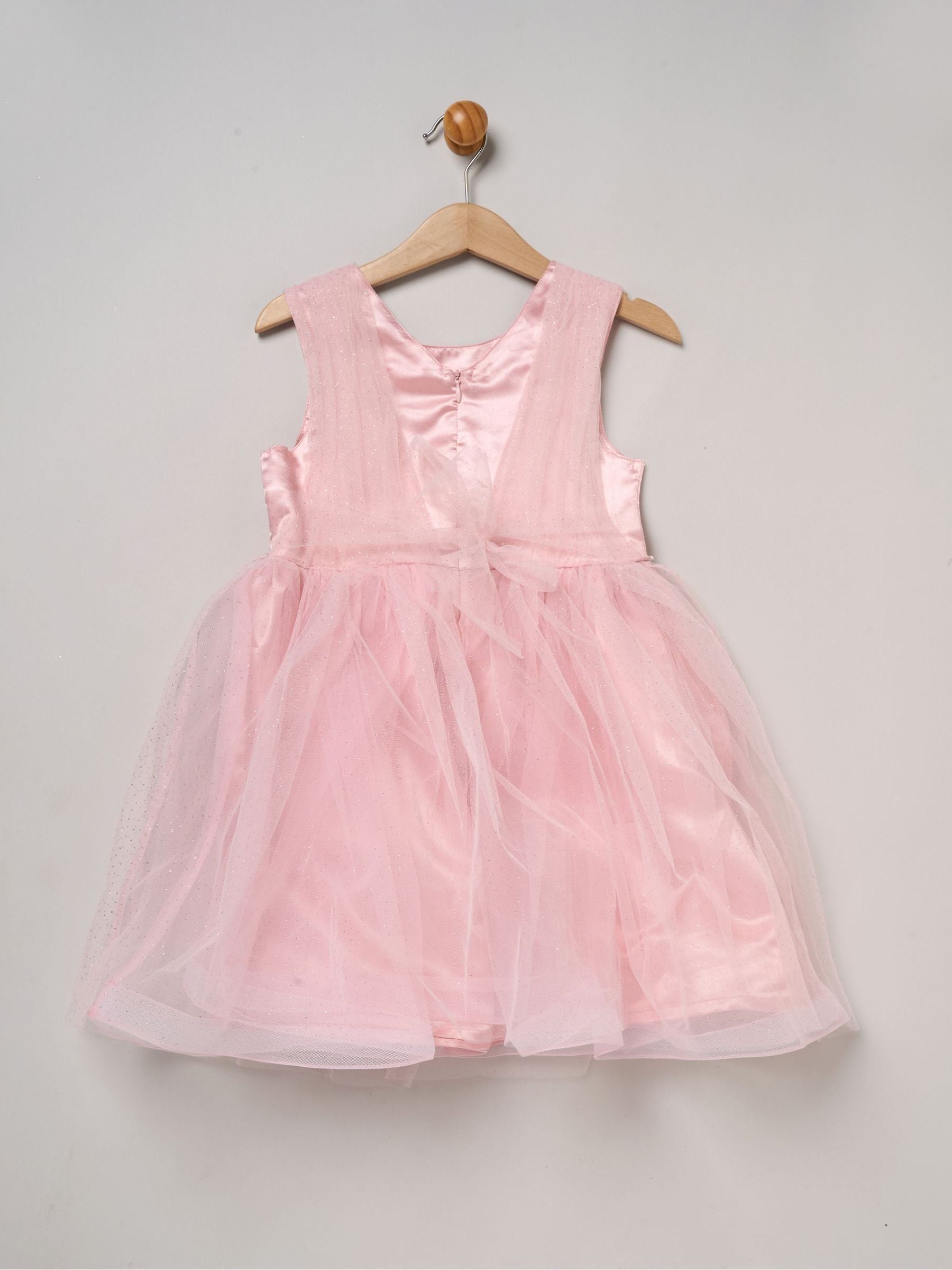 Dsiney Kidz - Miss Pink Tulle Dress With Rhinestone And Bows Set image 2