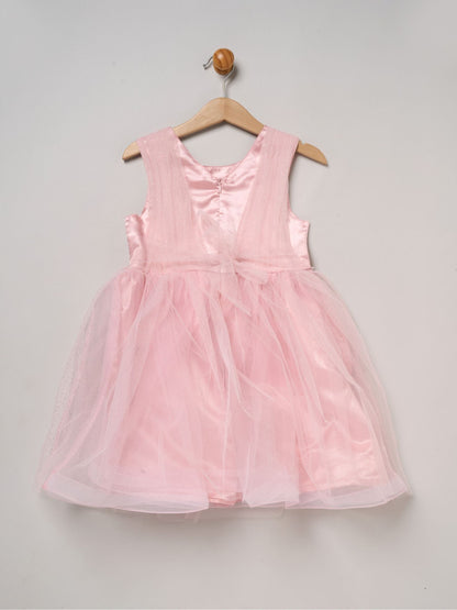 Dsiney Kidz - Miss Pink Tulle Dress With Rhinestone And Bows Set image 2
