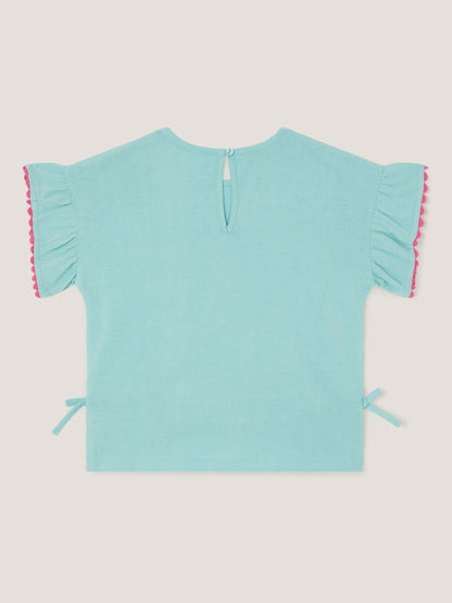 Monsoon Green Tina Tropical Toucan Embellished T-Shirt image 2