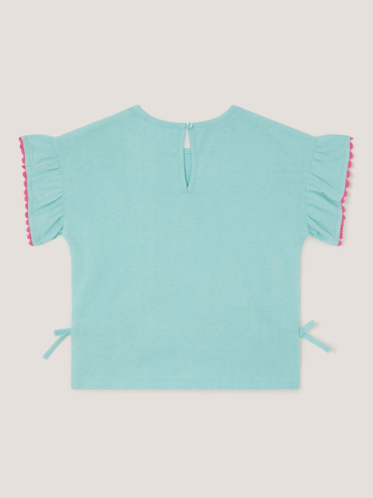 Monsoon Green Tina Tropical Toucan Embellished T-Shirt image 2