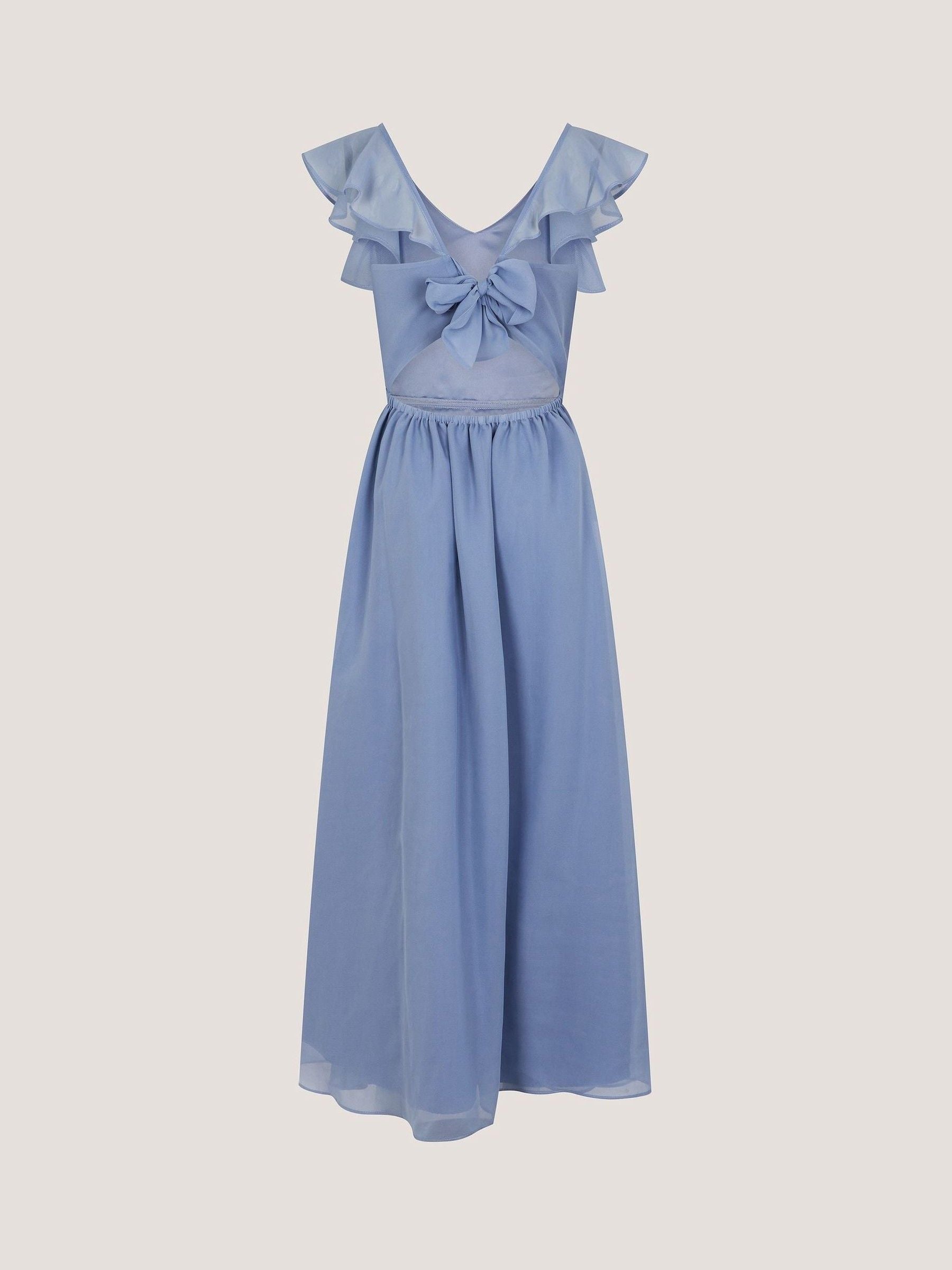 Monsoon Pale Blue Monsoon Indi Tie-Back Prom Dress image 4