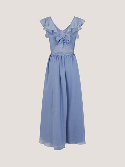 Monsoon Pale Blue Monsoon Indi Tie-Back Prom Dress image 4