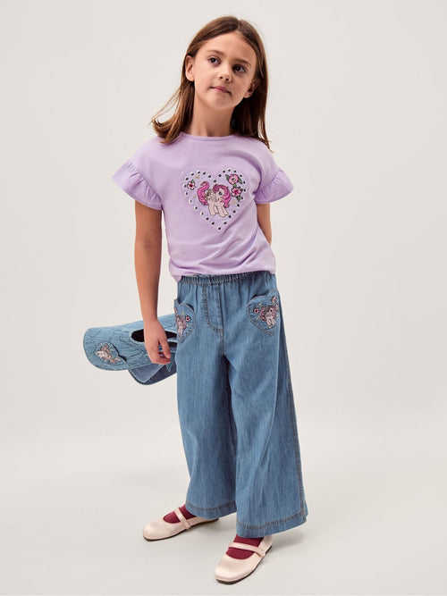 Monsoon Blue My Little Pony Chambray Trousers image 1