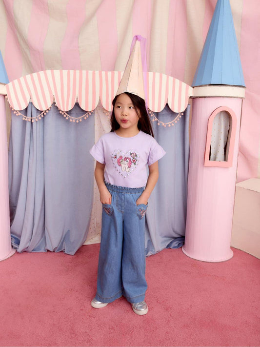 Monsoon Blue My Little Pony Chambray Trousers image 2