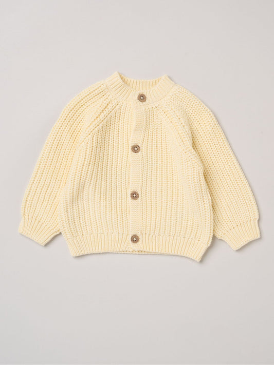 Dsiney Kidz - Rock-A-Bye Baby Boutique Yellow Text Embroidered Knitted Cardigan image 2
