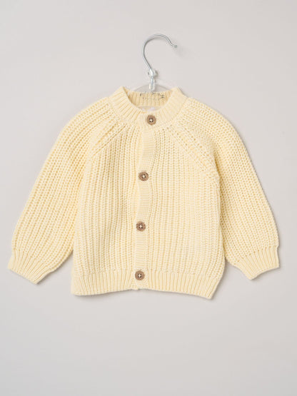 Dsiney Kidz - Rock-A-Bye Baby Boutique Yellow Text Embroidered Knitted Cardigan image 3