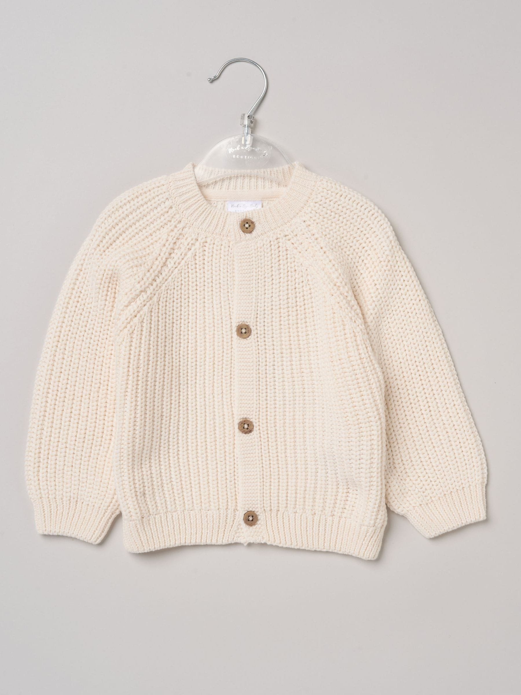 Dsiney Kidz - Rock-A-Bye Baby Boutique White Text Embroidered Knitted Cardigan image 2