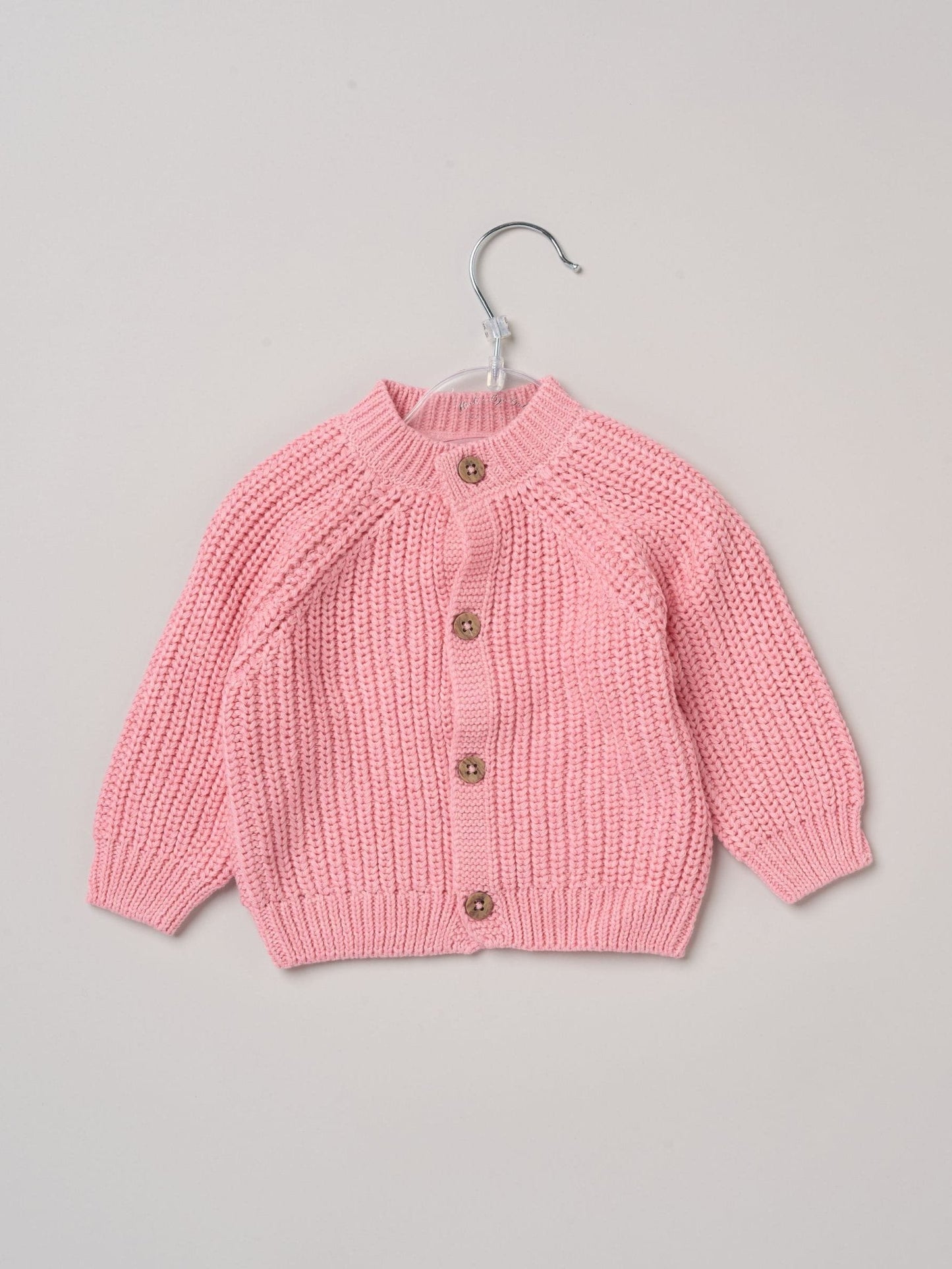 Dsiney Kidz - Rock-A-Bye Baby Boutique Baby Pink Text Embroidered Knitted Cardigan image 2