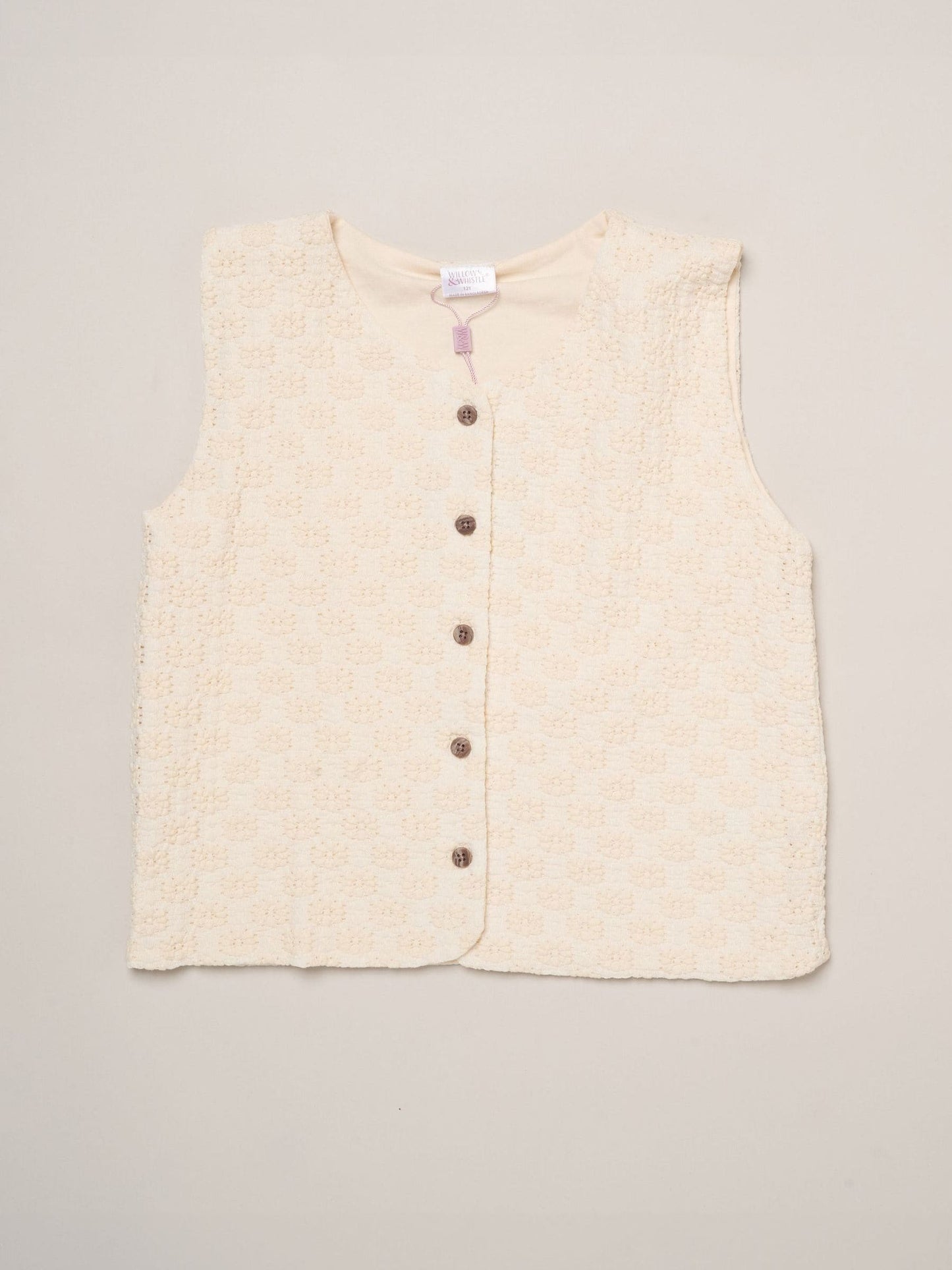 Miss Cream Textured Top Wide Leg Trouses And Scrunchie Outfit Set image 3