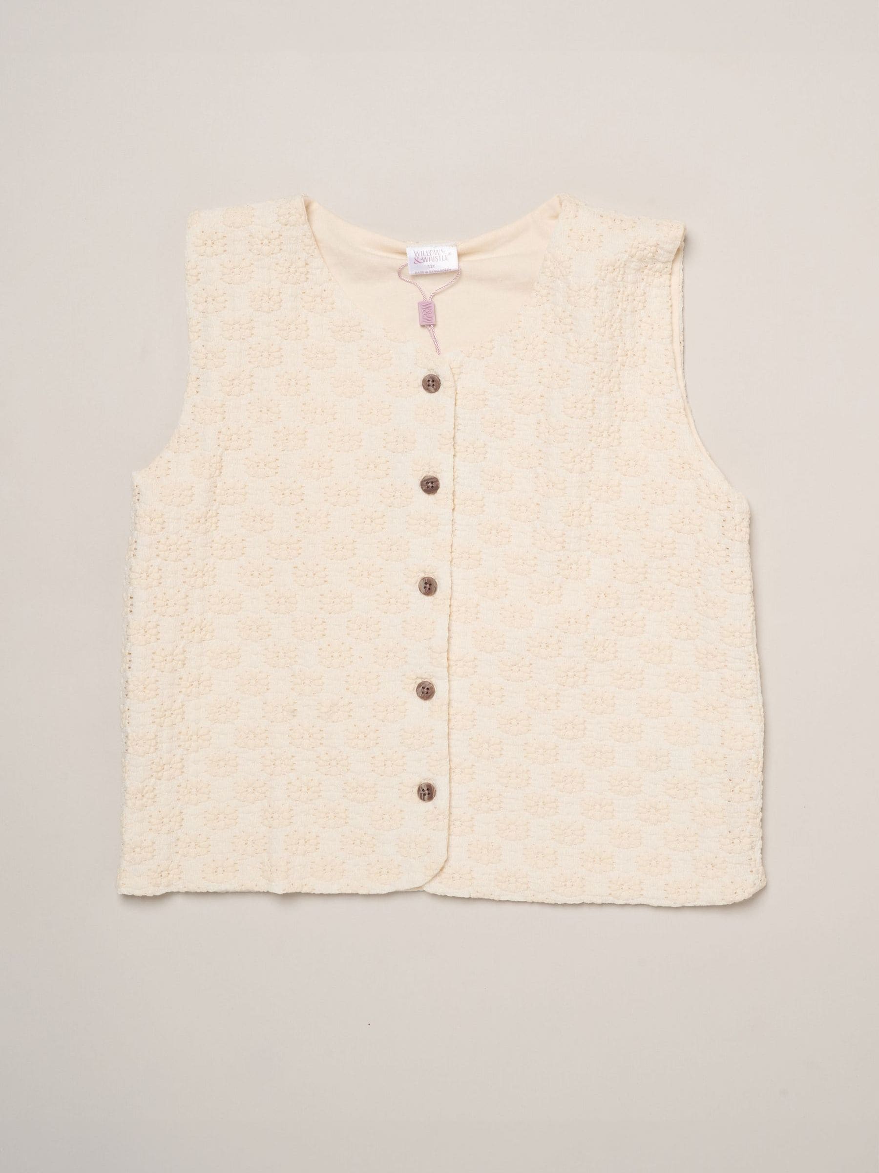 Miss Cream Textured Top Wide Leg Trouses And Scrunchie Outfit Set image 3