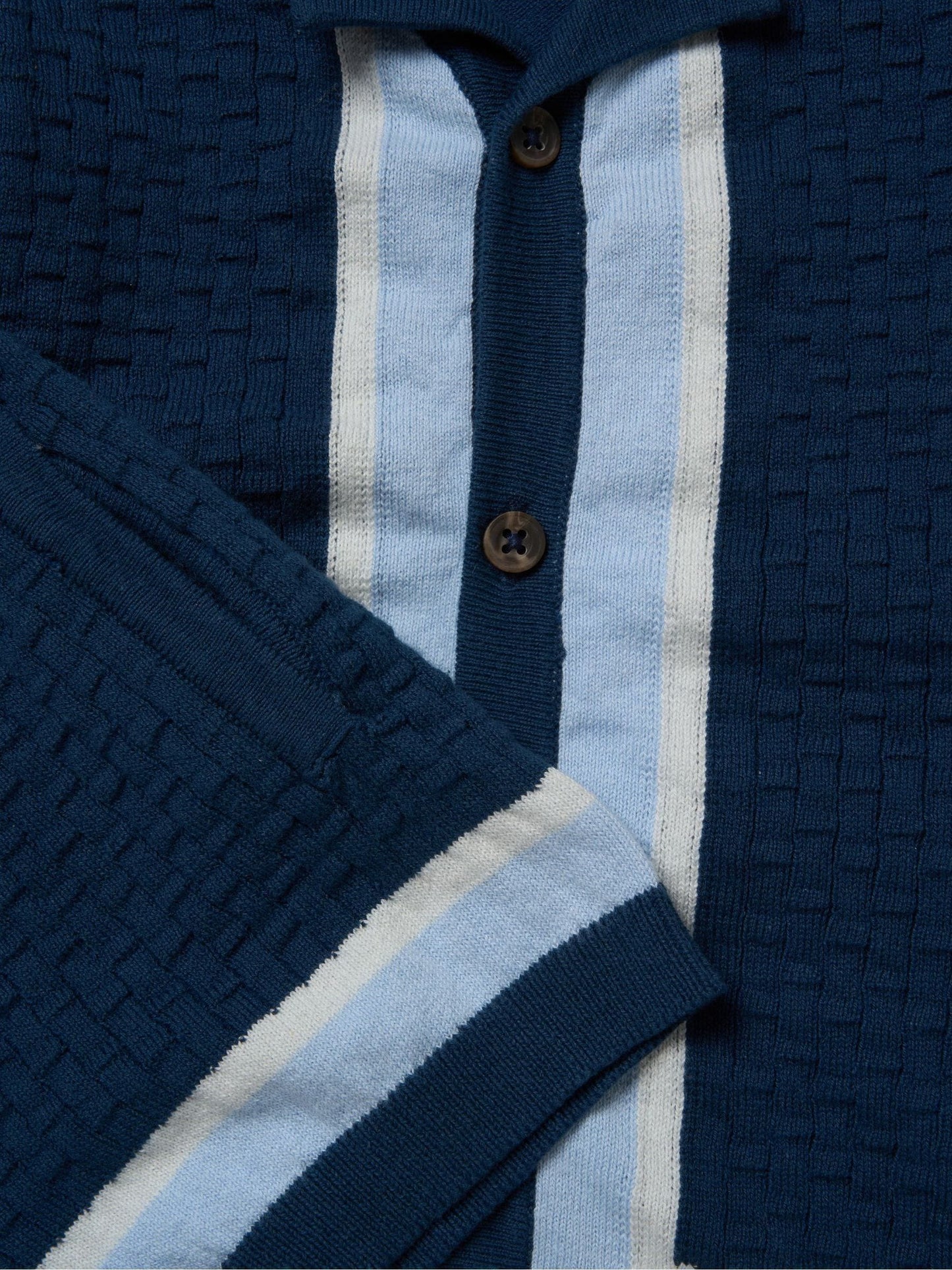 Little Gent Blue True Knit Resort Shirt and Shorts Set image 3