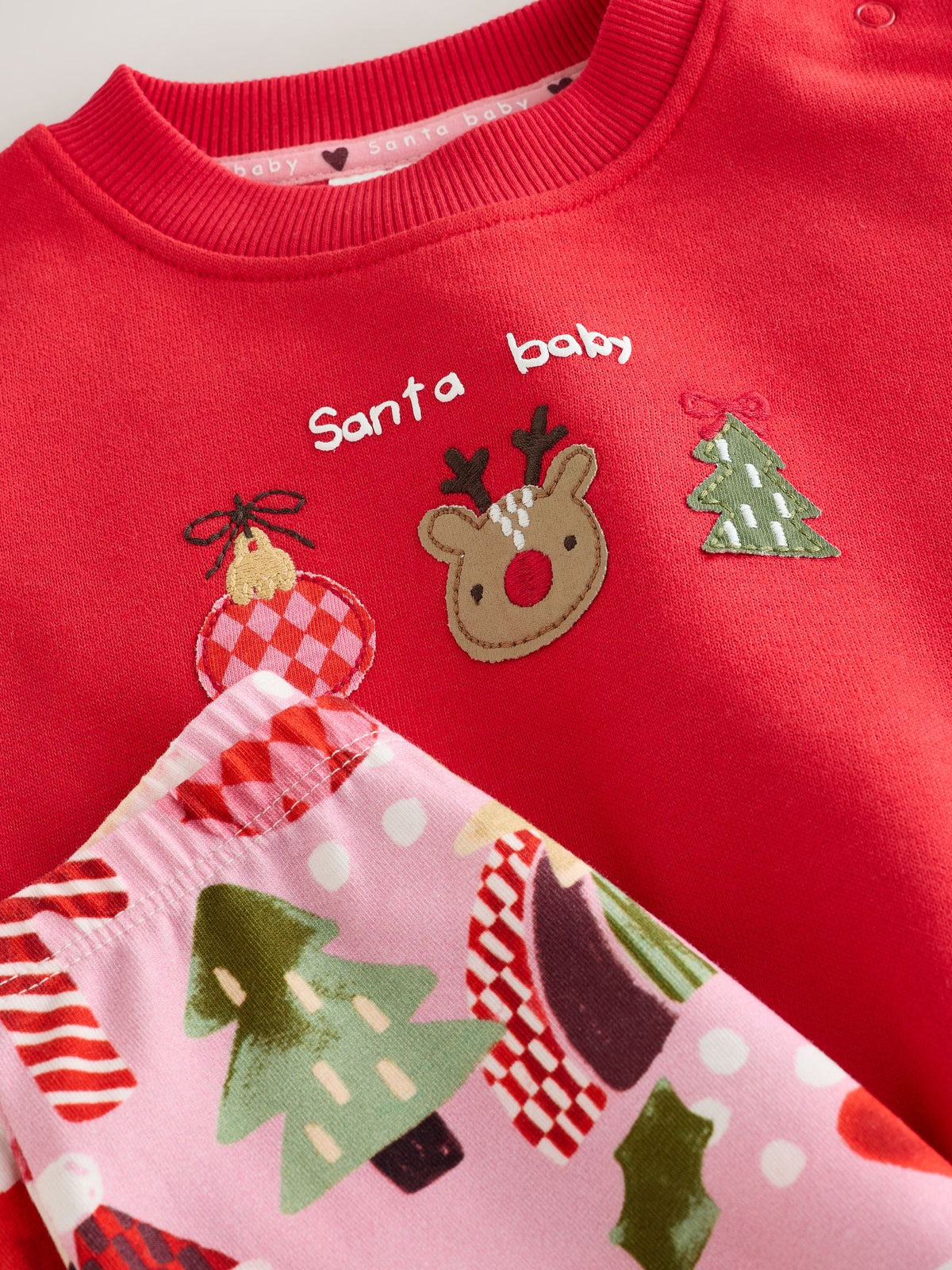 Red Christmas Character Baby Sweat Top And Leggings Set 2 Piece (0mths-2yrs) - image 7