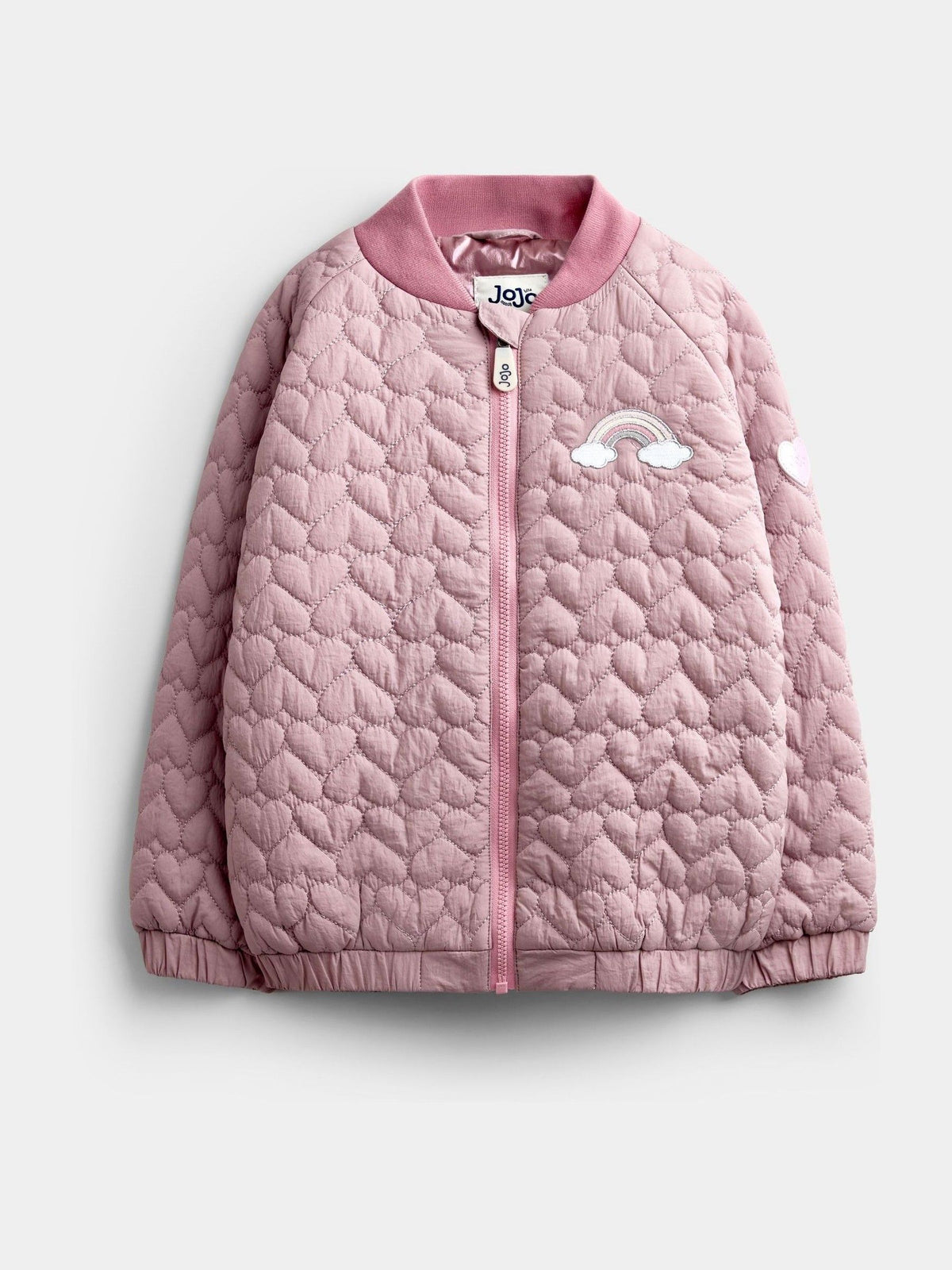 JoJo Maman Bébé Pink Unicorn Quilted Bomber Jacket - image 1
