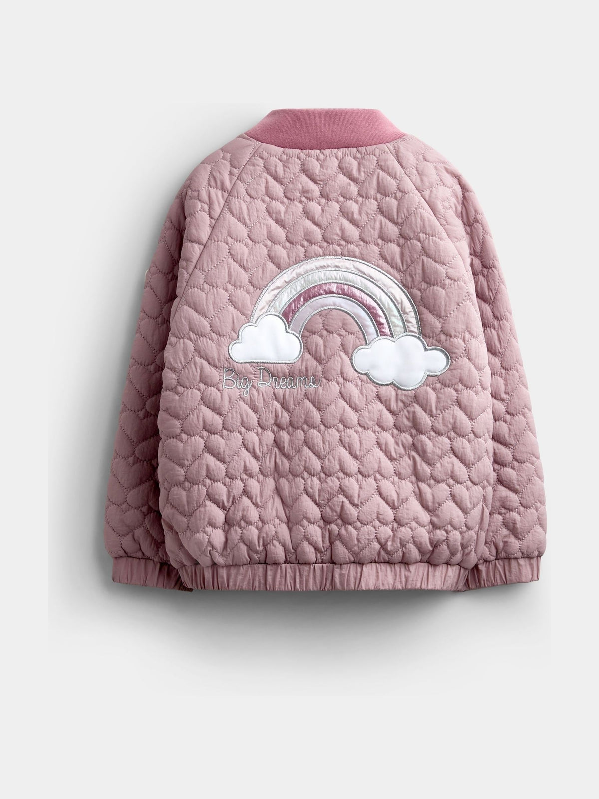 JoJo Maman Bébé Pink Unicorn Quilted Bomber Jacket - image 2