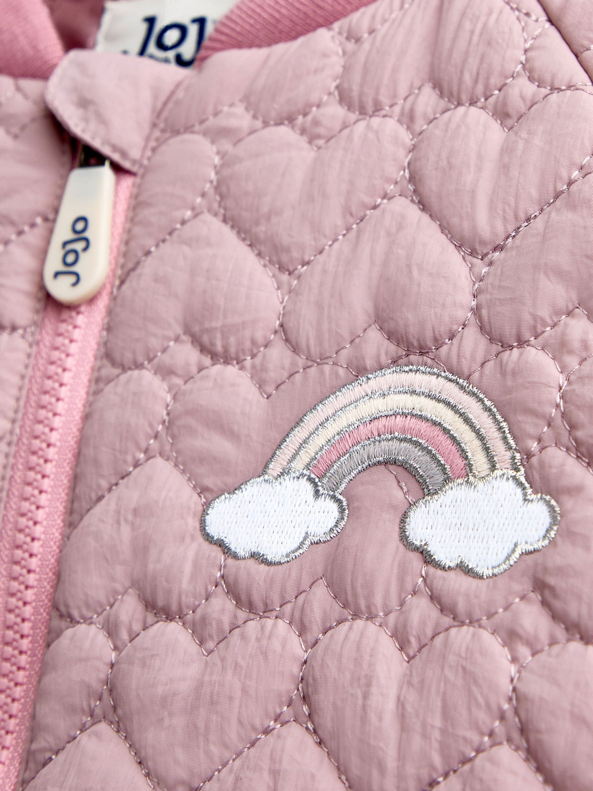 JoJo Maman Bébé Pink Unicorn Quilted Bomber Jacket - image 3