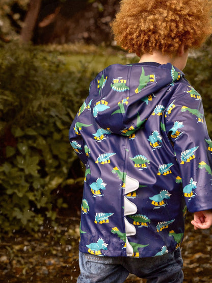 JoJo Maman Bébé Navy Blue Dinosaur Fleece Lined Fisherman Jacket - image 2