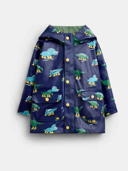 JoJo Maman Bébé Navy Blue Dinosaur Fleece Lined Fisherman Jacket - image 3