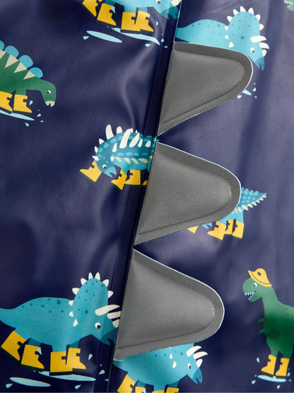 JoJo Maman Bébé Navy Blue Dinosaur Fleece Lined Fisherman Jacket - image 6