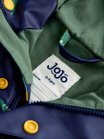 JoJo Maman Bébé Navy Blue Dinosaur Fleece Lined Fisherman Jacket - image 7