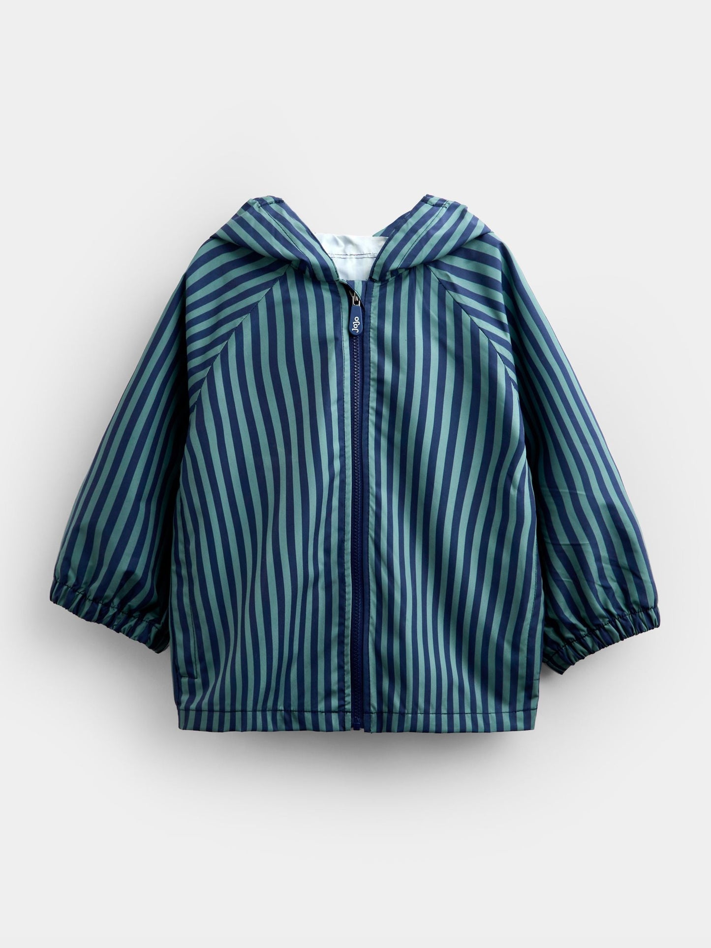 Dsiney Kidz - JoJo Maman Bébé Green Stripe Waterproof Packaway Jacket image 2