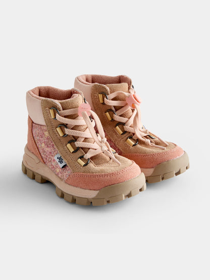 Dsiney Kidz - JoJo Maman Bébé Pink Floral Hiking Boots image 1