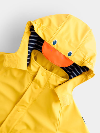 JoJo Maman Bébé Yellow Duck Waterproof Cosy Lined Fisherman Jacket - image 5