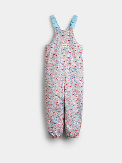 JoJo Maman Bébé Stone Ditsy Floral Waterproof Fleece-Lined Dungarees - image 1