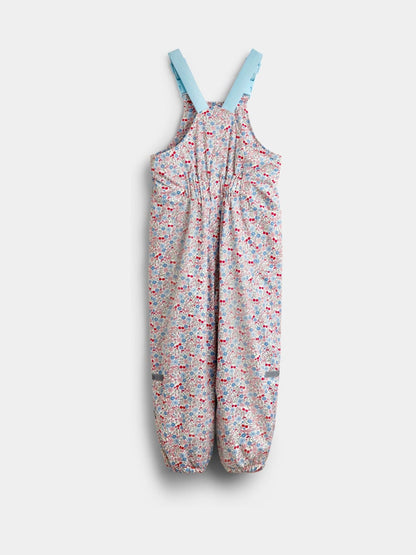 JoJo Maman Bébé Stone Ditsy Floral Waterproof Fleece-Lined Dungarees - image 2