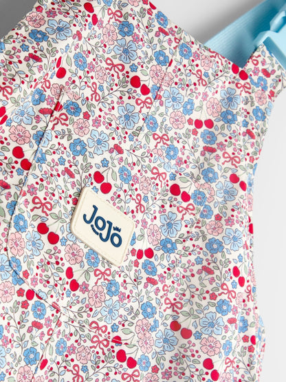 JoJo Maman Bébé Stone Ditsy Floral Waterproof Fleece-Lined Dungarees - image 3