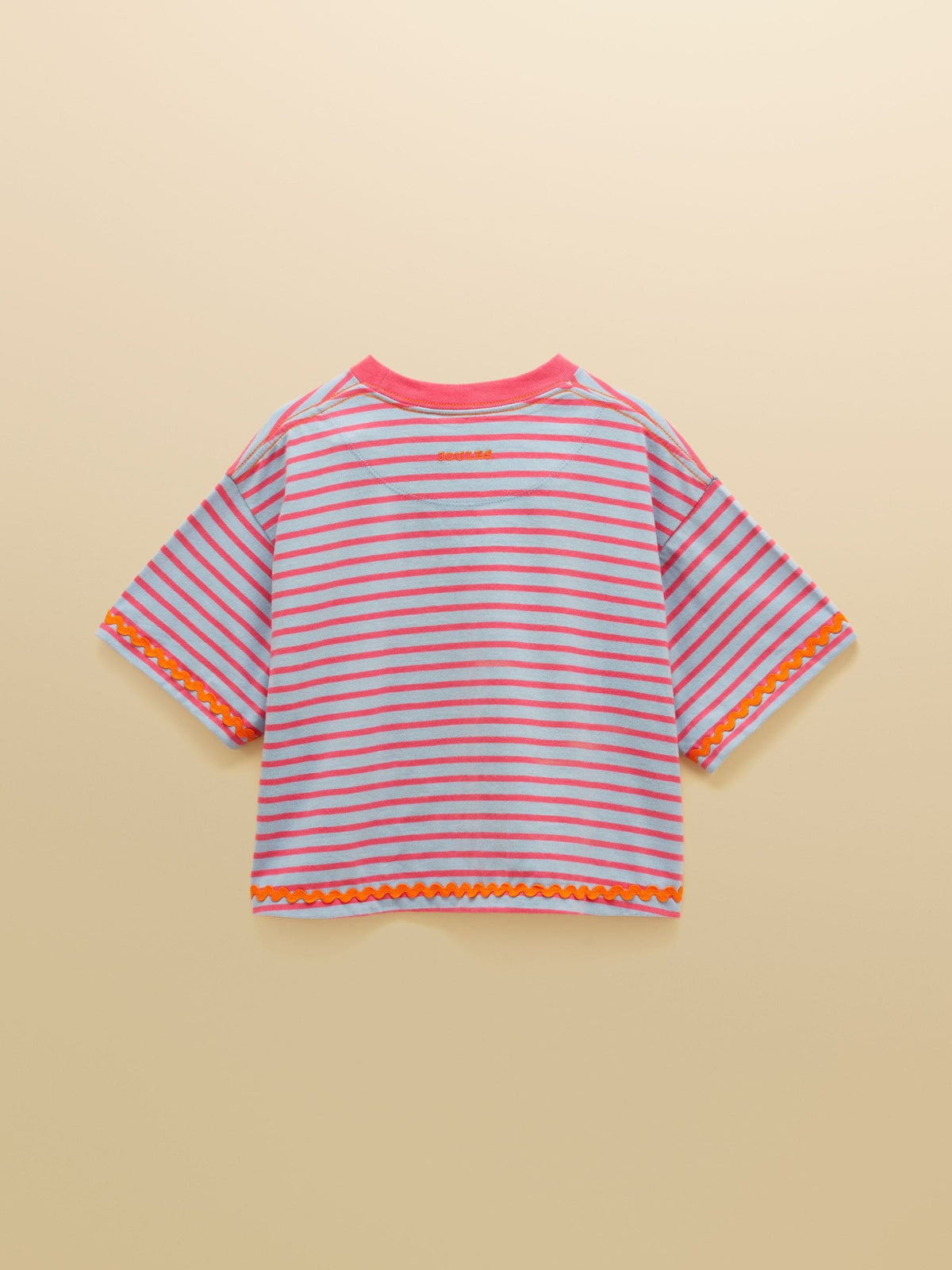 Dsiney Kidz - Joules Girls' Mila Blue Short Sleeve Stripe Boxy T-Shirt image 2