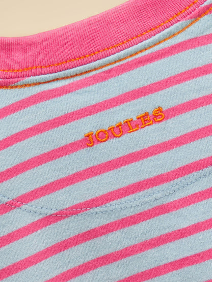 Dsiney Kidz - Joules Girls' Mila Blue Short Sleeve Stripe Boxy T-Shirt image 4