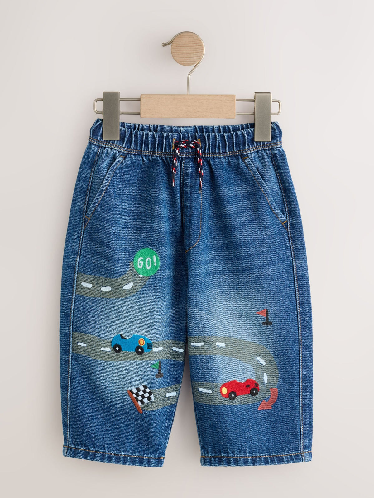 Dsiney Kidz - Mid Blue Denim Car Wide Fit Jeans (3mths-7yrs) image 1
