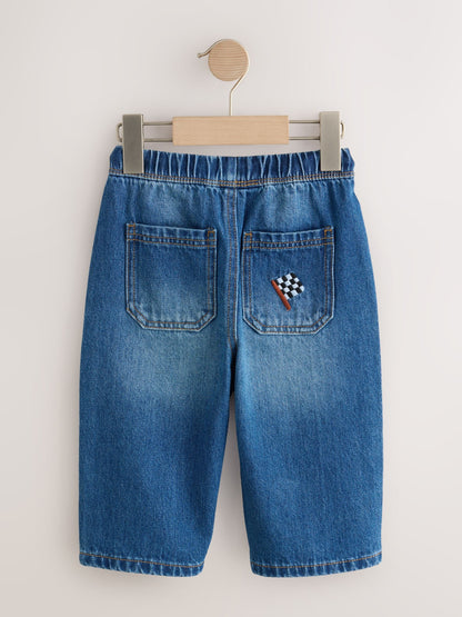 Dsiney Kidz - Mid Blue Denim Car Wide Fit Jeans (3mths-7yrs) image 2