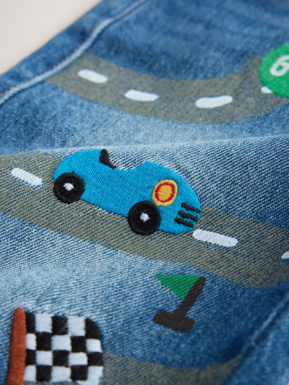 Dsiney Kidz - Mid Blue Denim Car Wide Fit Jeans (3mths-7yrs) image 4
