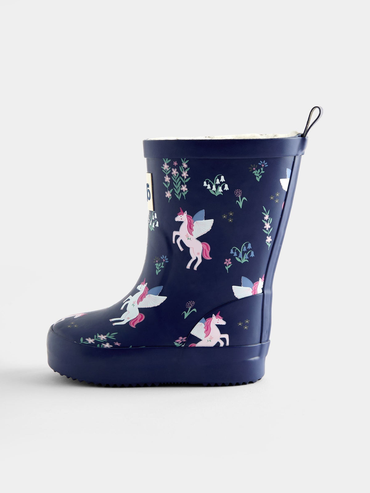 Dsiney Kidz - JoJo Maman Bébé Blue Unicorn Cosy Lined Wellies image 3