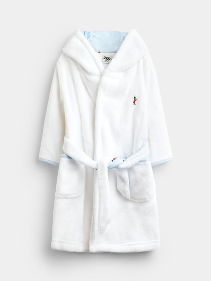 JoJo Maman Bébé White London Guard Fleece Robe - image 1