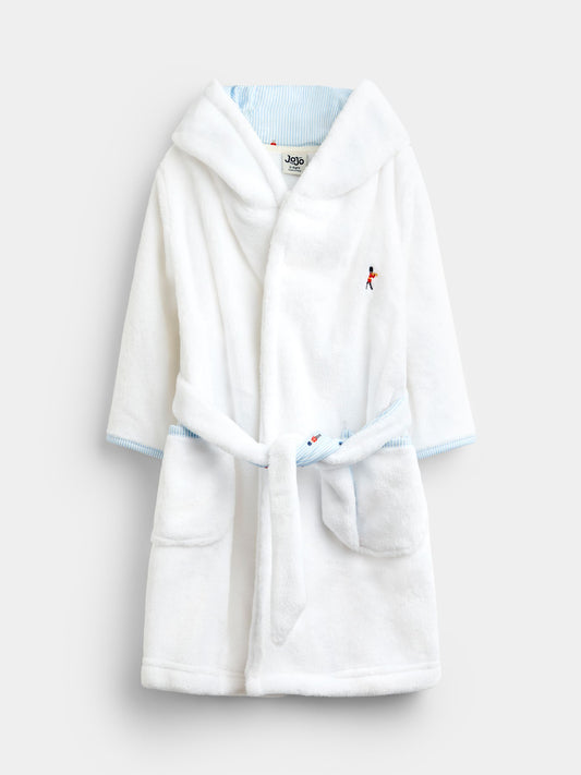 JoJo Maman Bébé White London Guard Fleece Robe - image 1