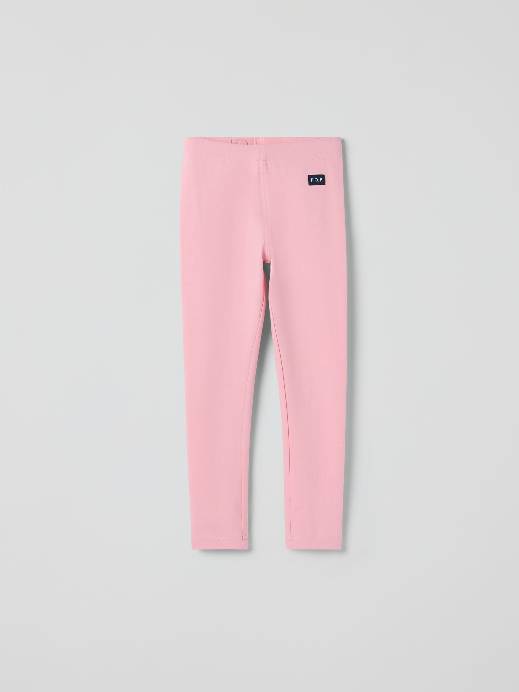 Polarn O. Pyret Pink Cotton Leggings image 1