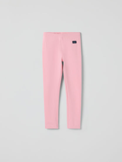 Polarn O. Pyret Pink Cotton Leggings image 1